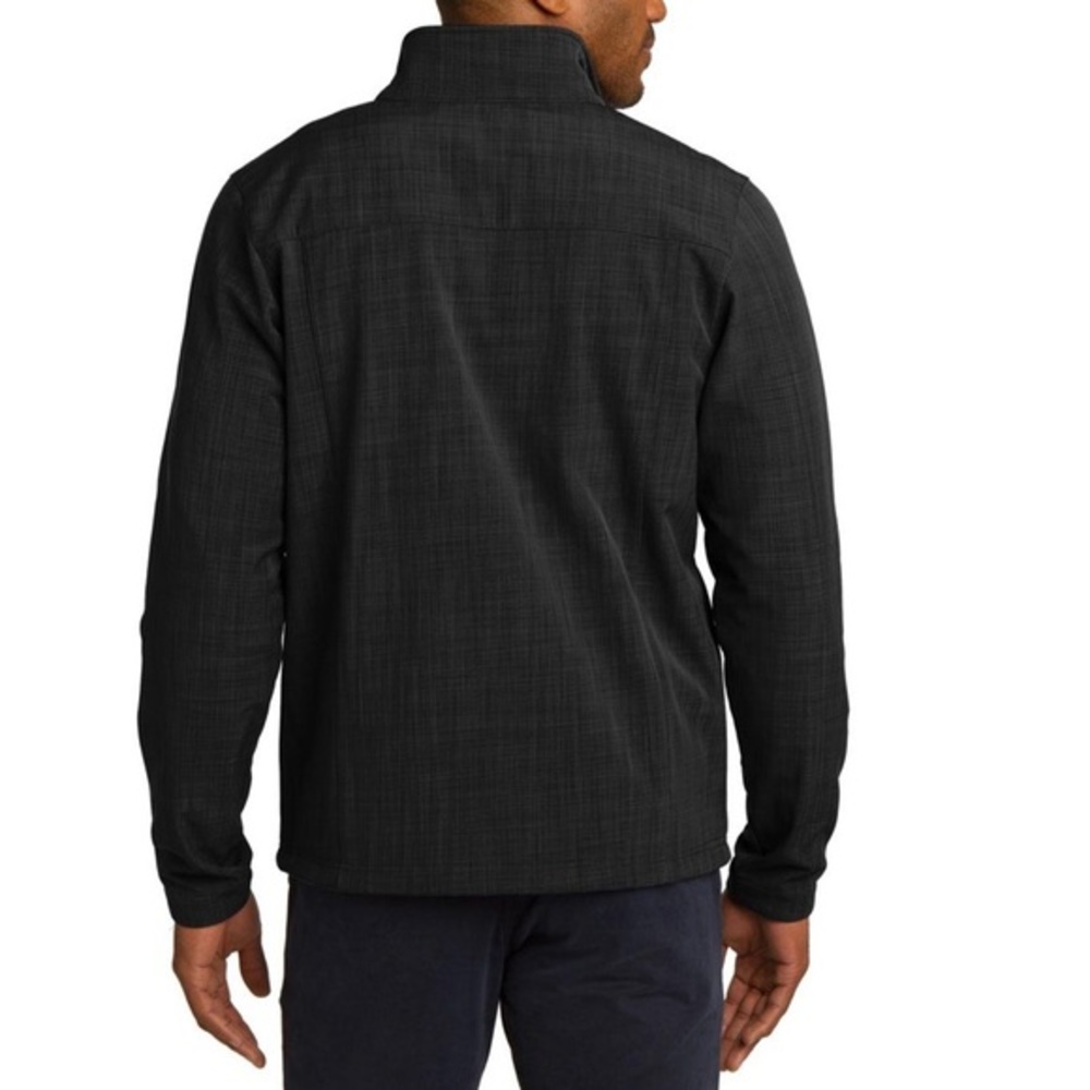 Eddie Bauer Mens Shaded Crosshatch Shell Jacket Size L‎ Black EB532 - Picture 2 of 8